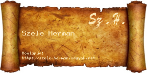 Szele Herman névjegykártya